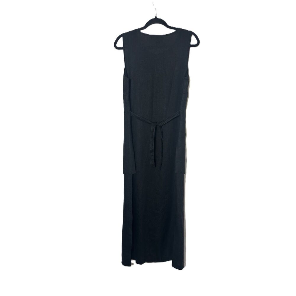 Carole Little Dresses Vintage Langenlook Linen A-Line Midi Dress SZ 10 Faux Vest - Picture 6 of 7